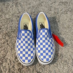 Blue slip on Vans
